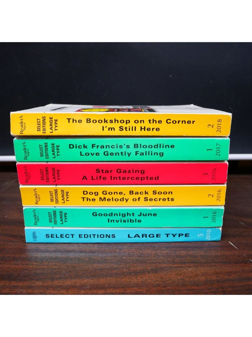 Reader’s Digest Select Editions Large Type 6-Volume Book Set 2016-2018
